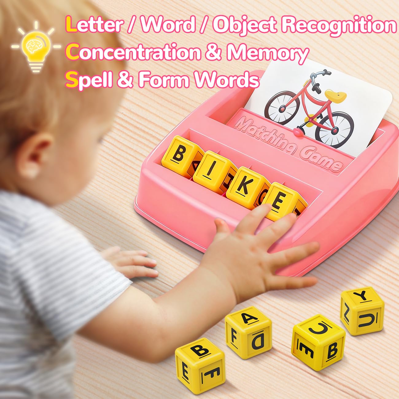 NARRIO letter cubes eight with tray for word building