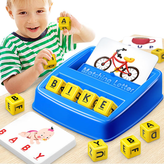 NARRIO matching letter game tray setup supports early spelling practice