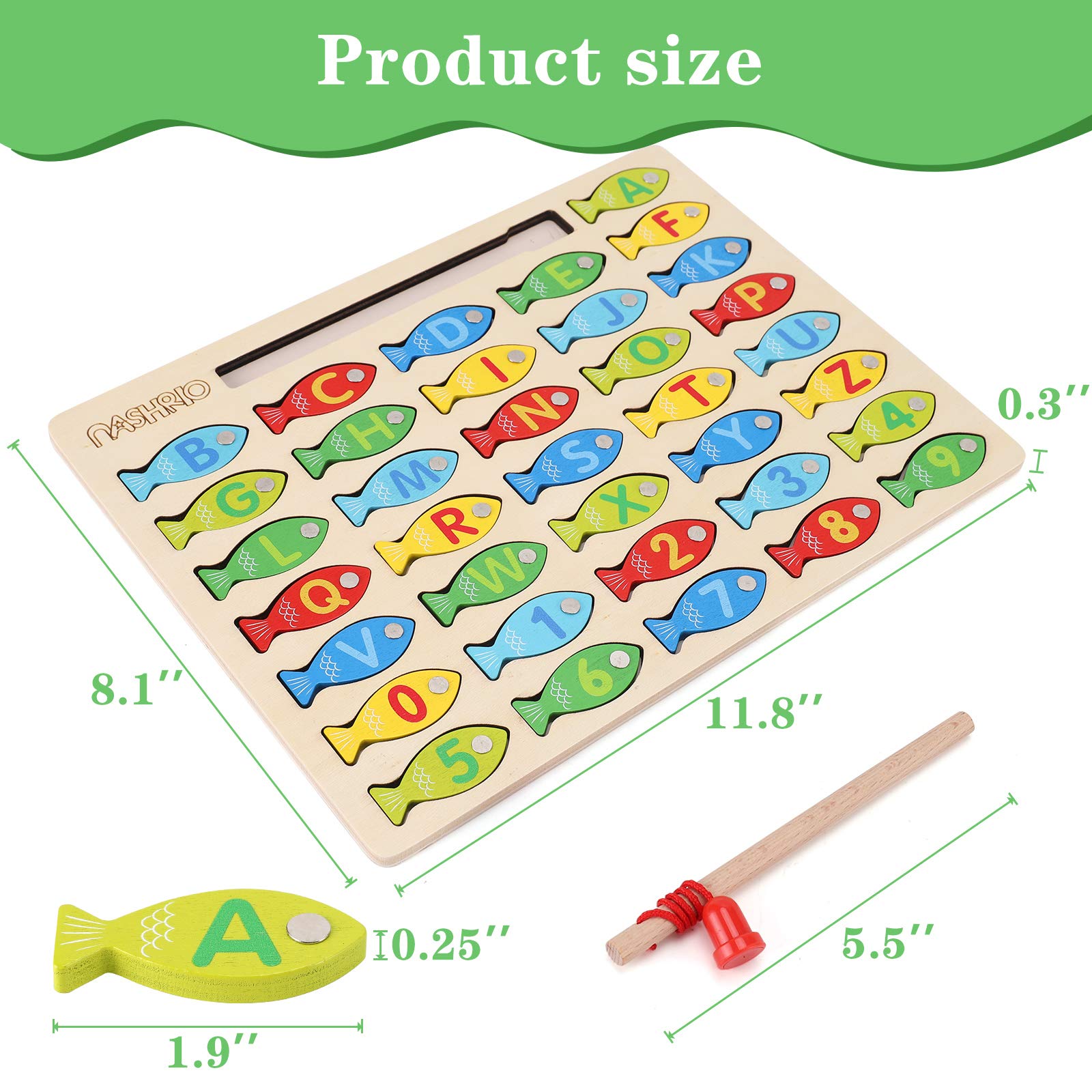 NASHRIO smooth wooden edges ensure safe play during busy learning sessions.