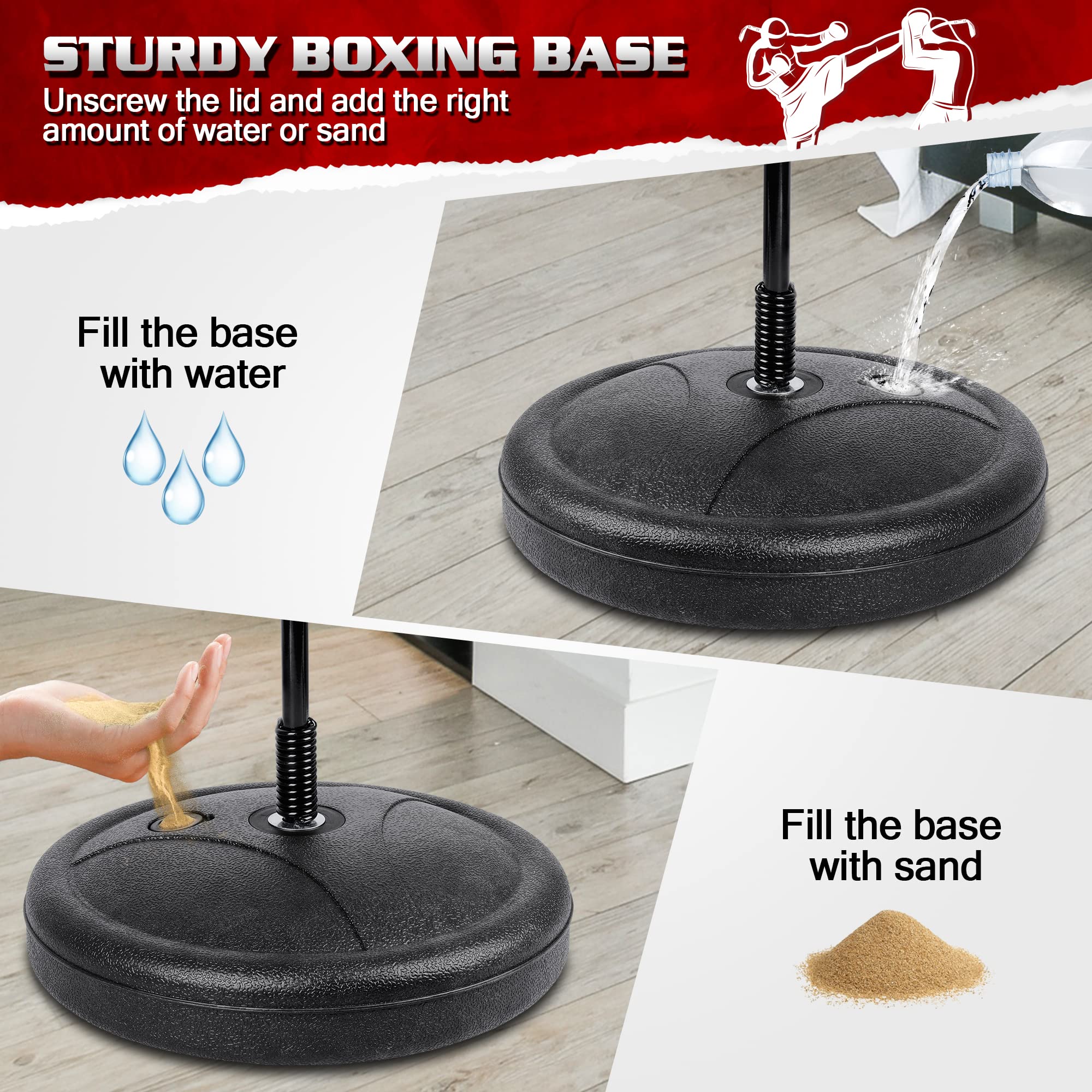 NATGGZ portable boxing set for indoor or outdoor play.