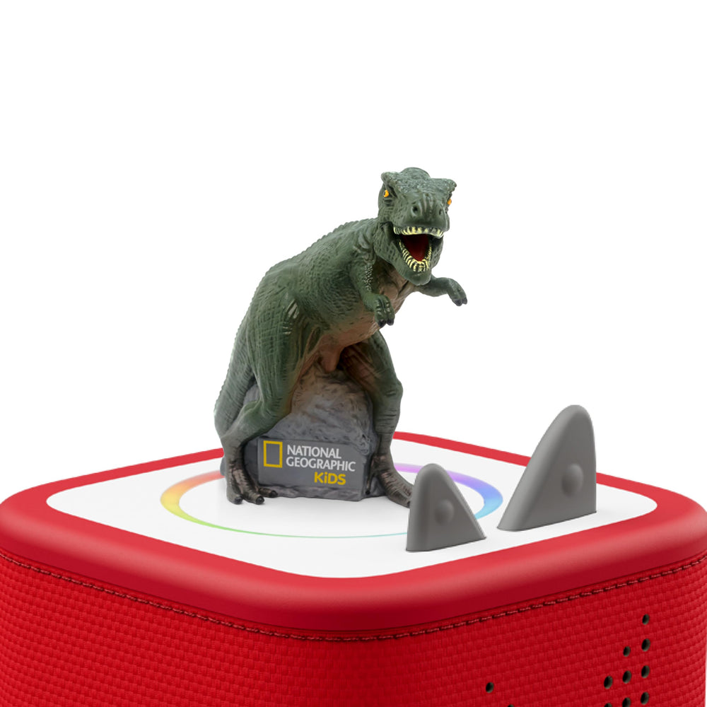In-box National Geographic dinosaur Tonies packaging for immersive storytelling experiences.