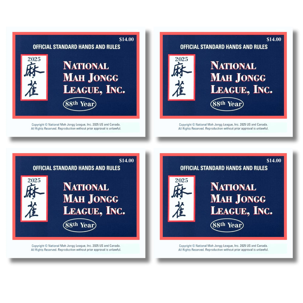 National Mah Jongg League 2025 cards front view for quick in-game reference