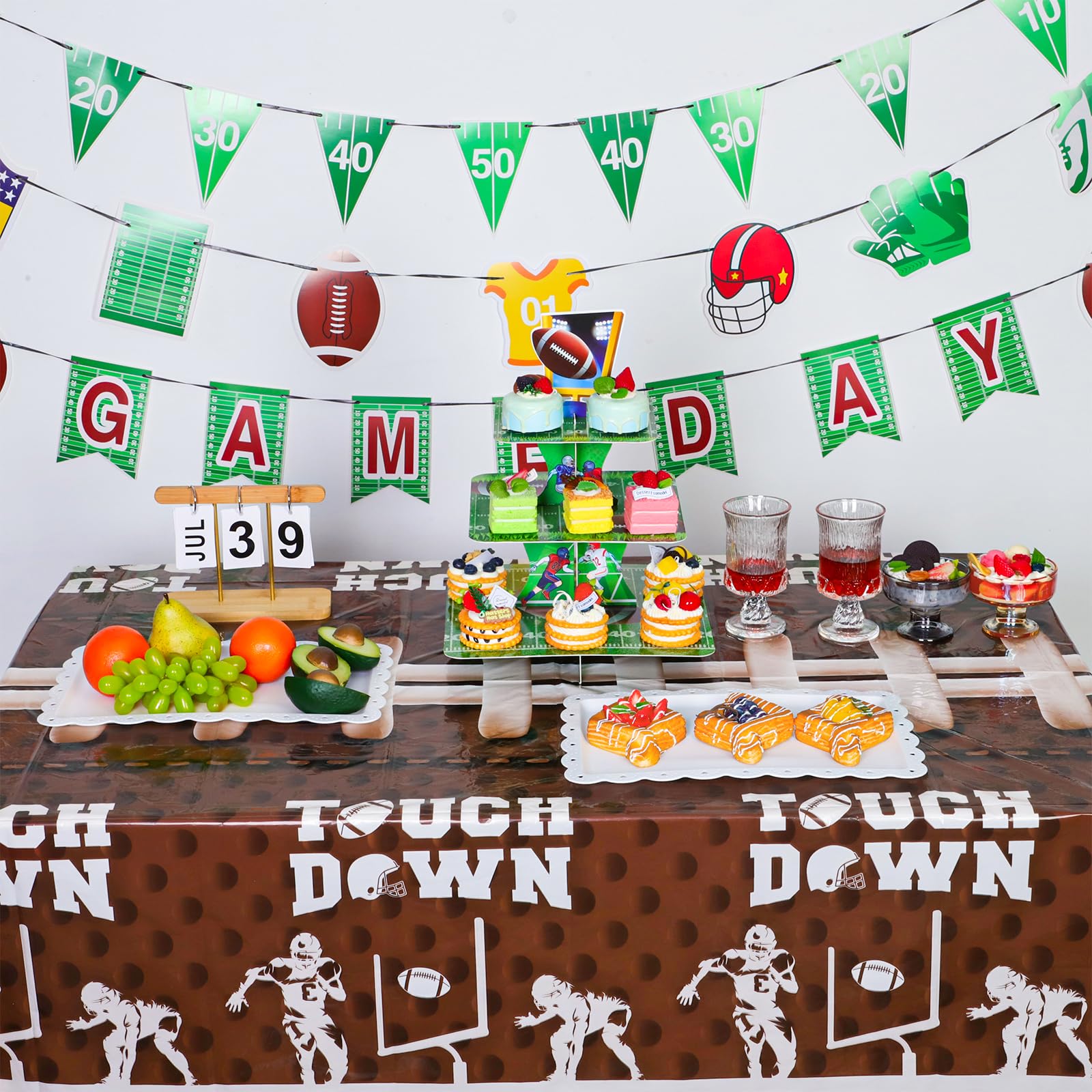 NatNarr football tablecloth design C adds bold color while guarding the table