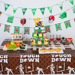 NatNarr football tablecloth design C adds bold color while guarding the table