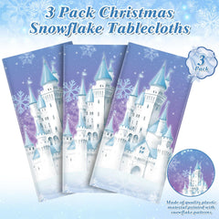 NatNarr frozen-tablecloth winter-wonderland fits large rectangular tables for gatherings