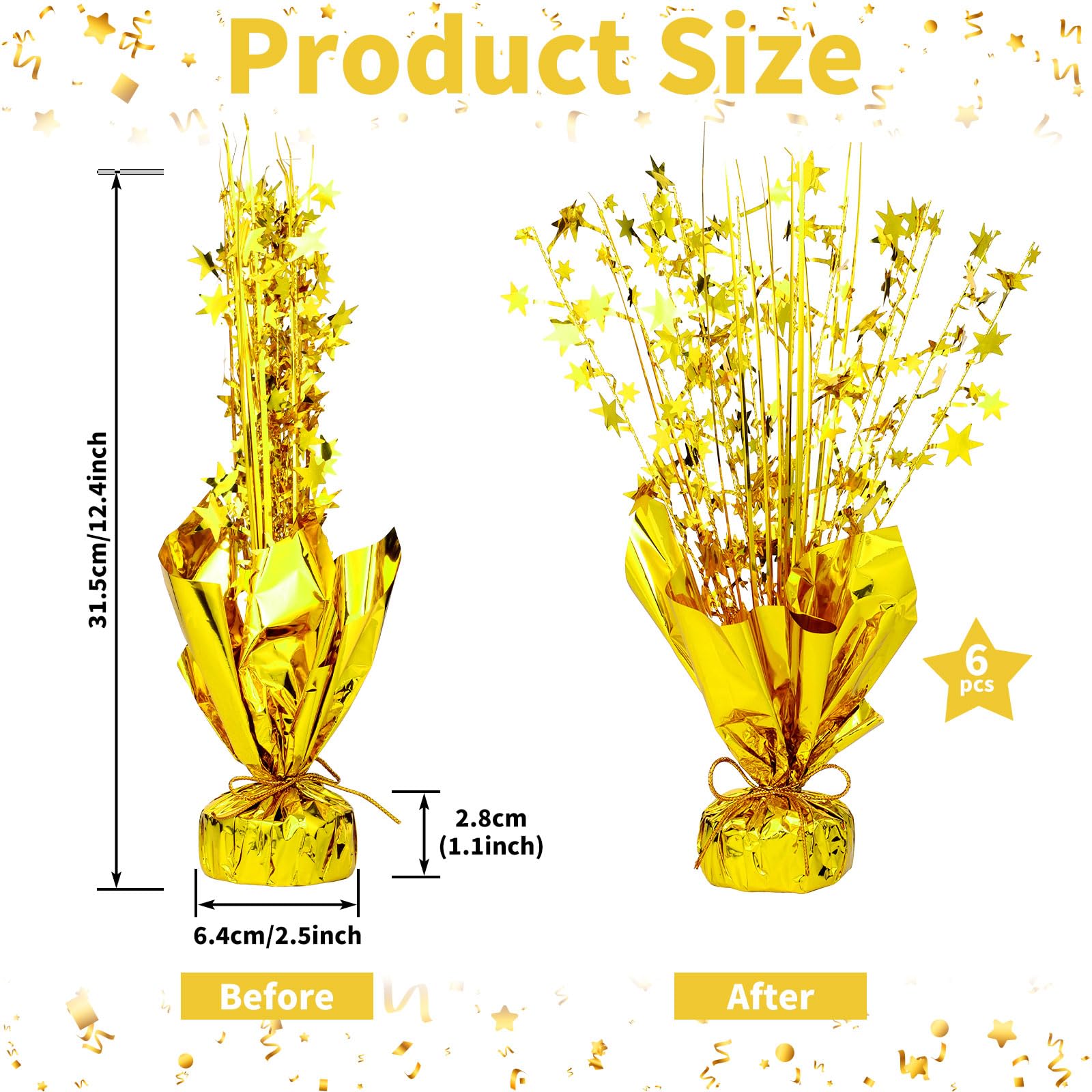 NatNarr gold metal-wire star centerpiece sits on a stable base for elegant table decoration.