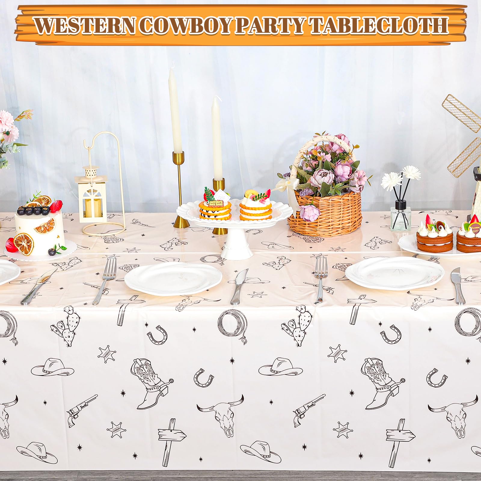 NatNarr Rodeo party background decoration ideal for photos and mingling