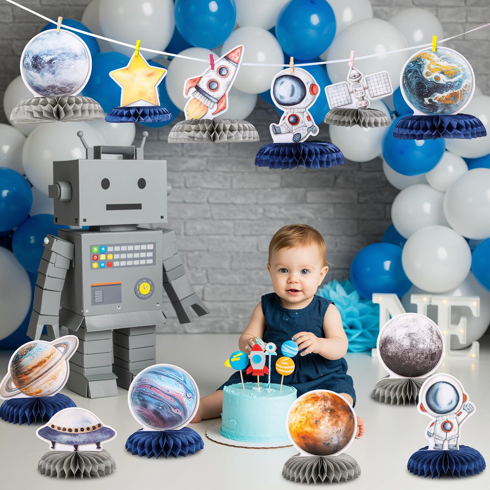 NatNarr space honeycomb rocket centerpiece adds dynamic flair to celebrations