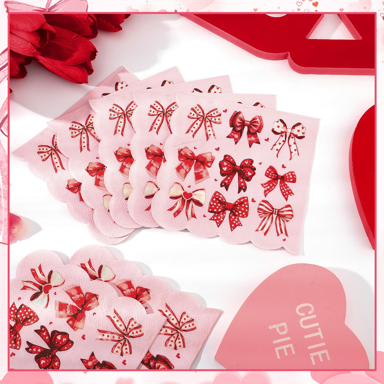 NatNarr valentines napkins unfolded-10x10 inches create larger serving options for guests.