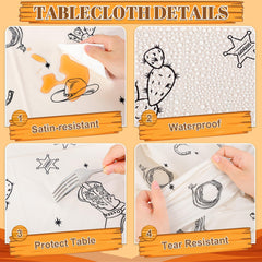 NatNarr Waterproof disposable tablecloth protects surfaces and speeds cleanup