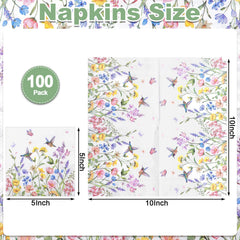 NatNarr wildflower napkins folded unfolded shows compact sizes for stacking.
