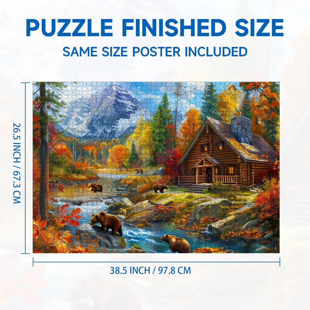 Nattork Bear Village puzzle with back partition design for smoother assembly
