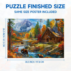 Nattork Bear Village puzzle with back partition design for smoother assembly
