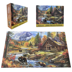 Nattork Bear Village completed puzzle doubles as wall decor