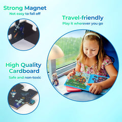 Nattork map magnetic puzzle strong magnets stay in place during use