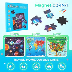 Nattork map magnetic puzzle US map 30 pieces builds US geography knowledge