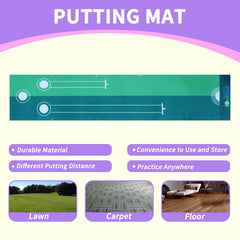 Nattork putting mat offers a realistic home practice surface.