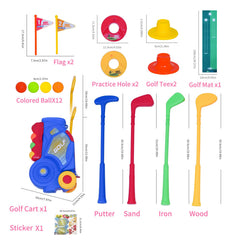 Nattork toddler golf clubs feature a sturdy two-section design for reliable junior practice.