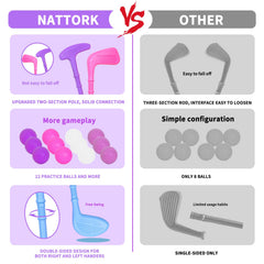 Nattork holes and tees provide simple scoring and putting practice.
