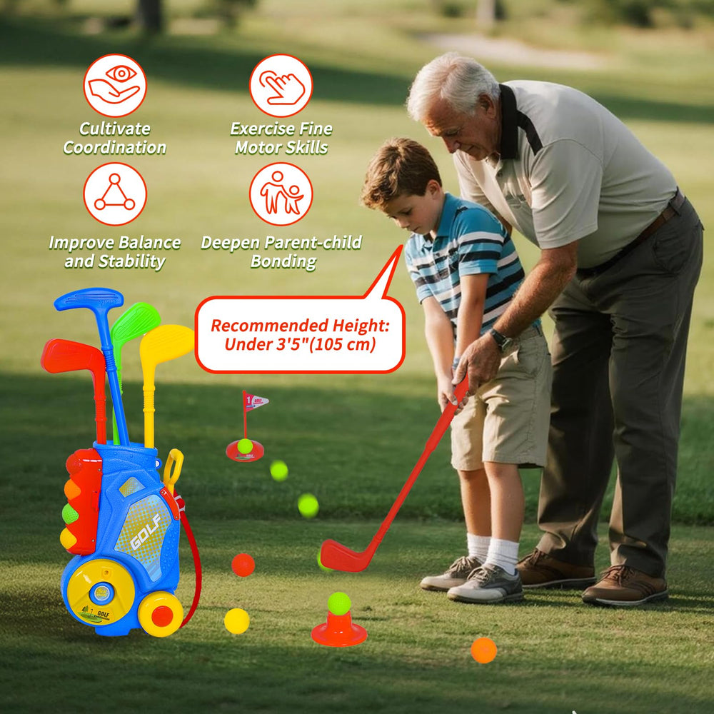 Nattork Toddler Golf Set tees support stable teeing and easy placement.
