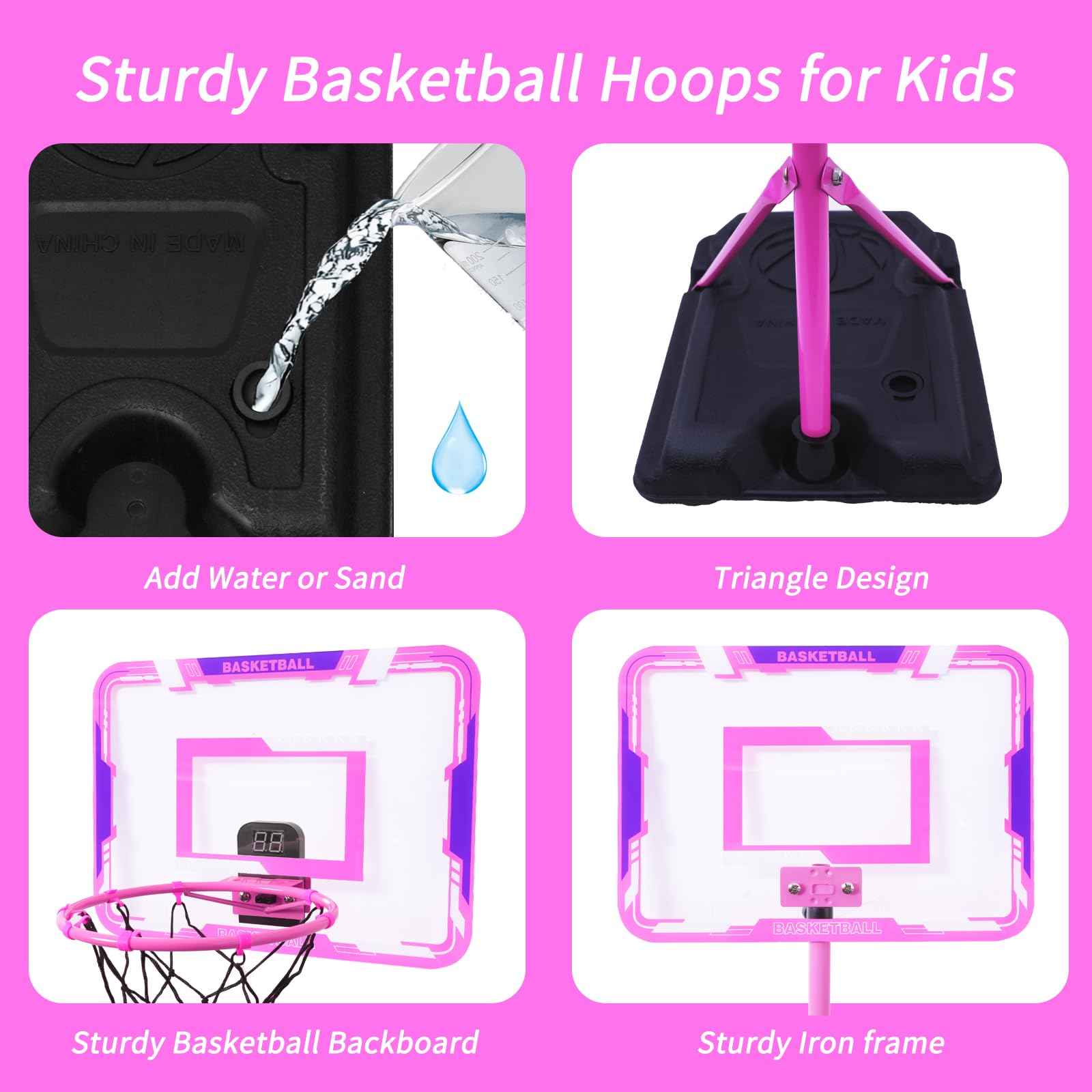 Nattork triangular-base design provides stable, secure playtime without tipping.