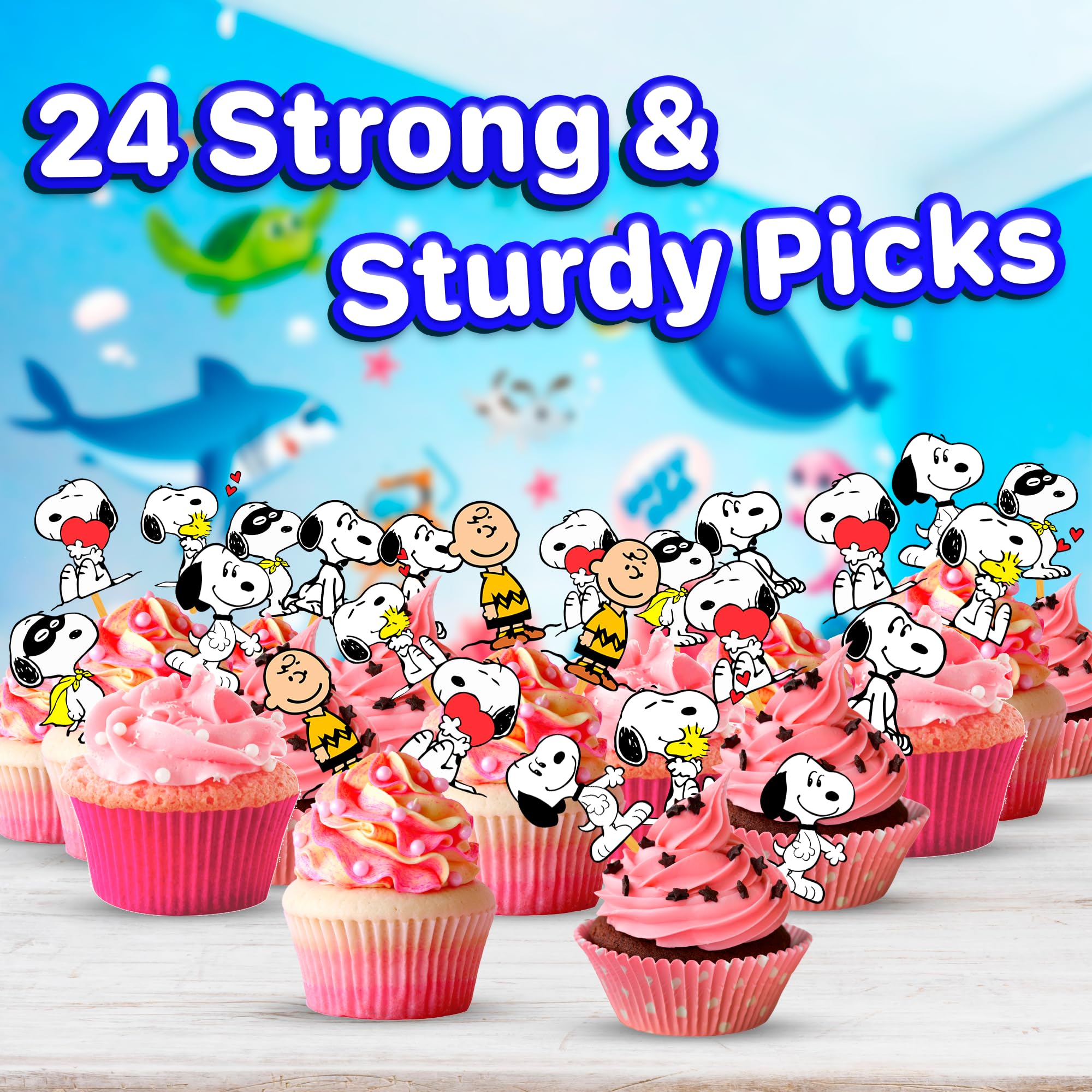 Natural Behaviour assorted dog toppers offer eye-catching variety for cupcakes.
