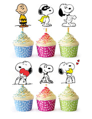 Natural Behaviour dog cupcake toppers pack adds playful dog motifs to festive cupcakes.