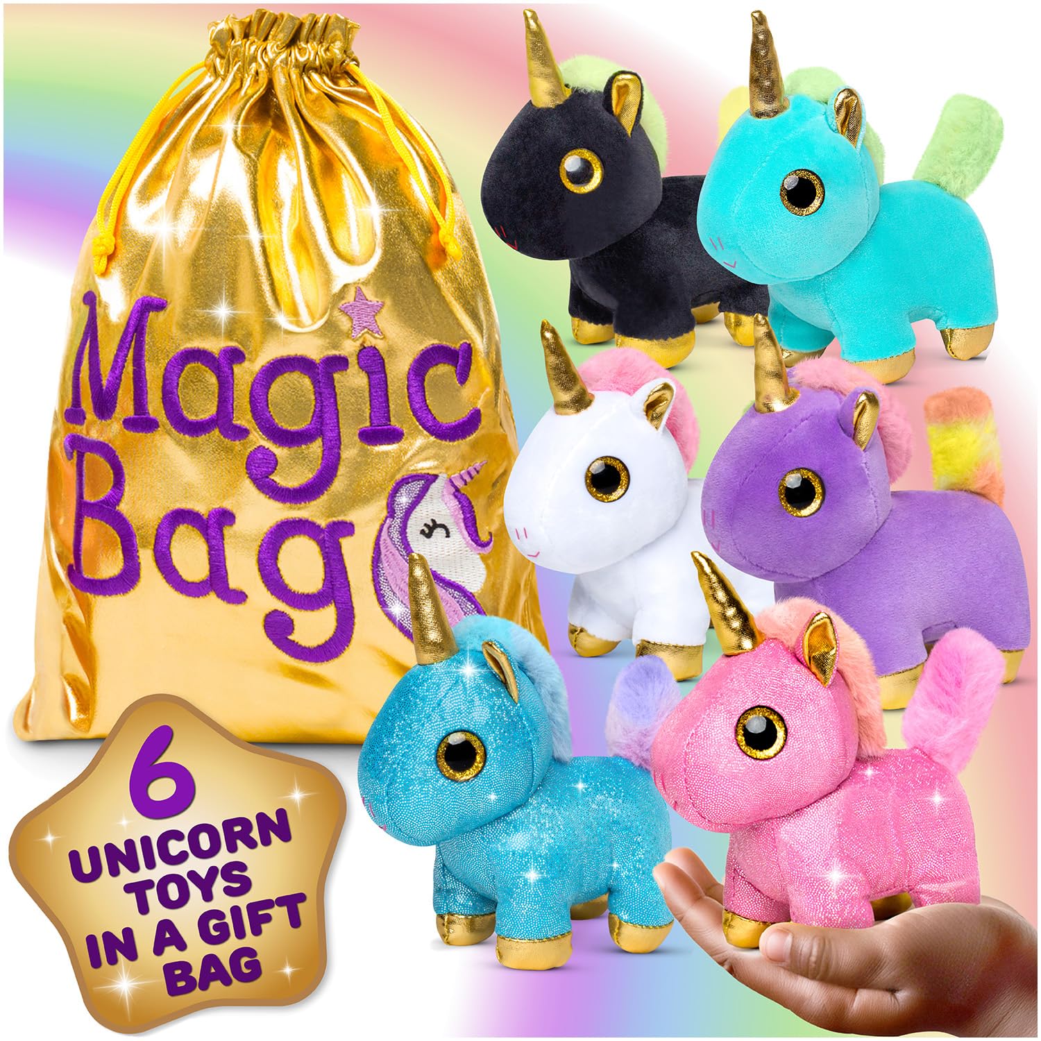Naturally KIDS pink shiny unicorn plush as a cuddly bedtime friend.