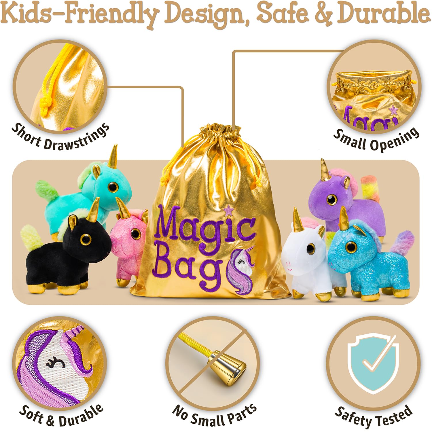 Naturally KIDS purple unicorn plush, ideal for imaginative play.