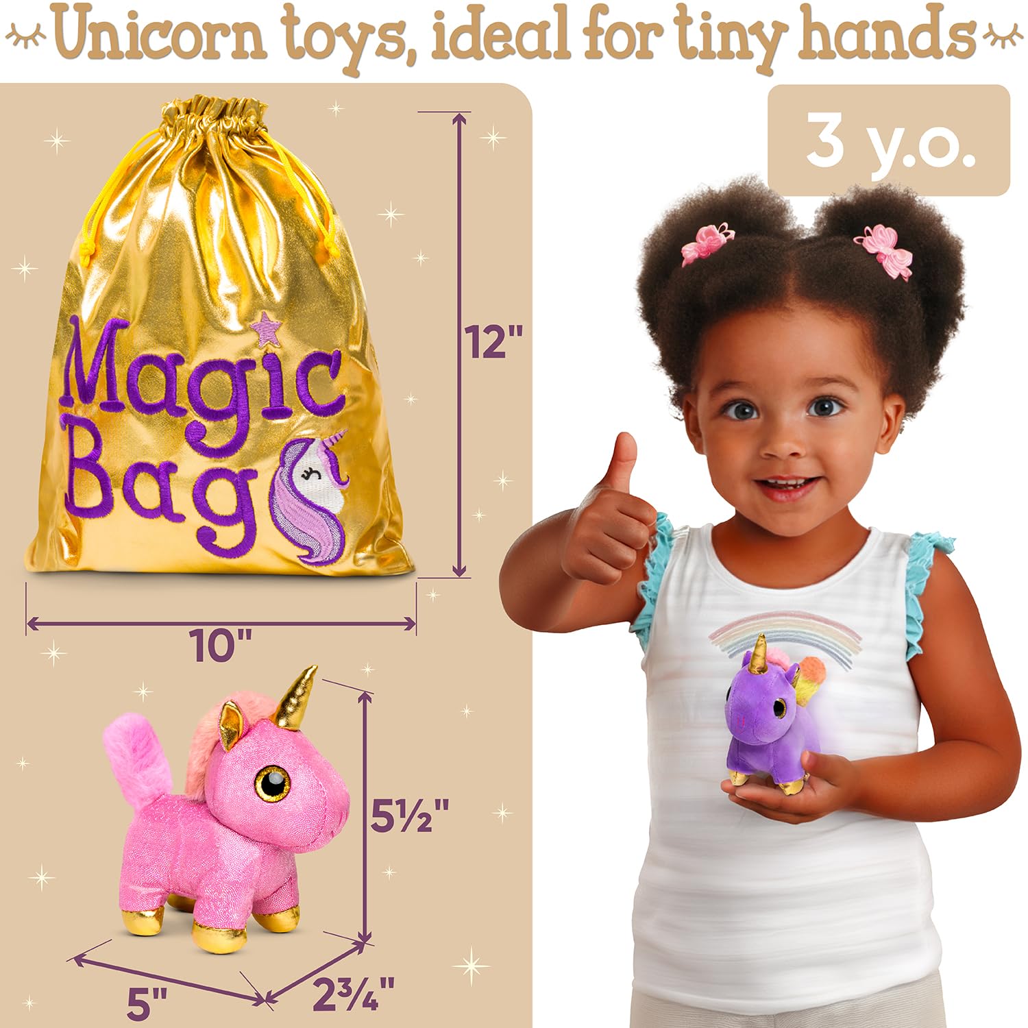 Naturally KIDS white unicorn plush with cloud-soft texture for hugs.