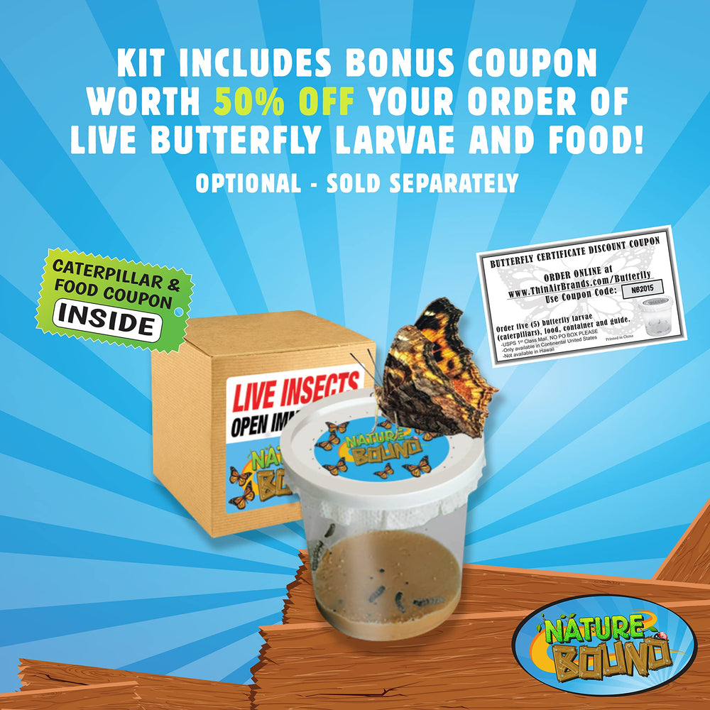 Nature Bound butterfly growing kit colorful-butterflies promises a final display and wonder