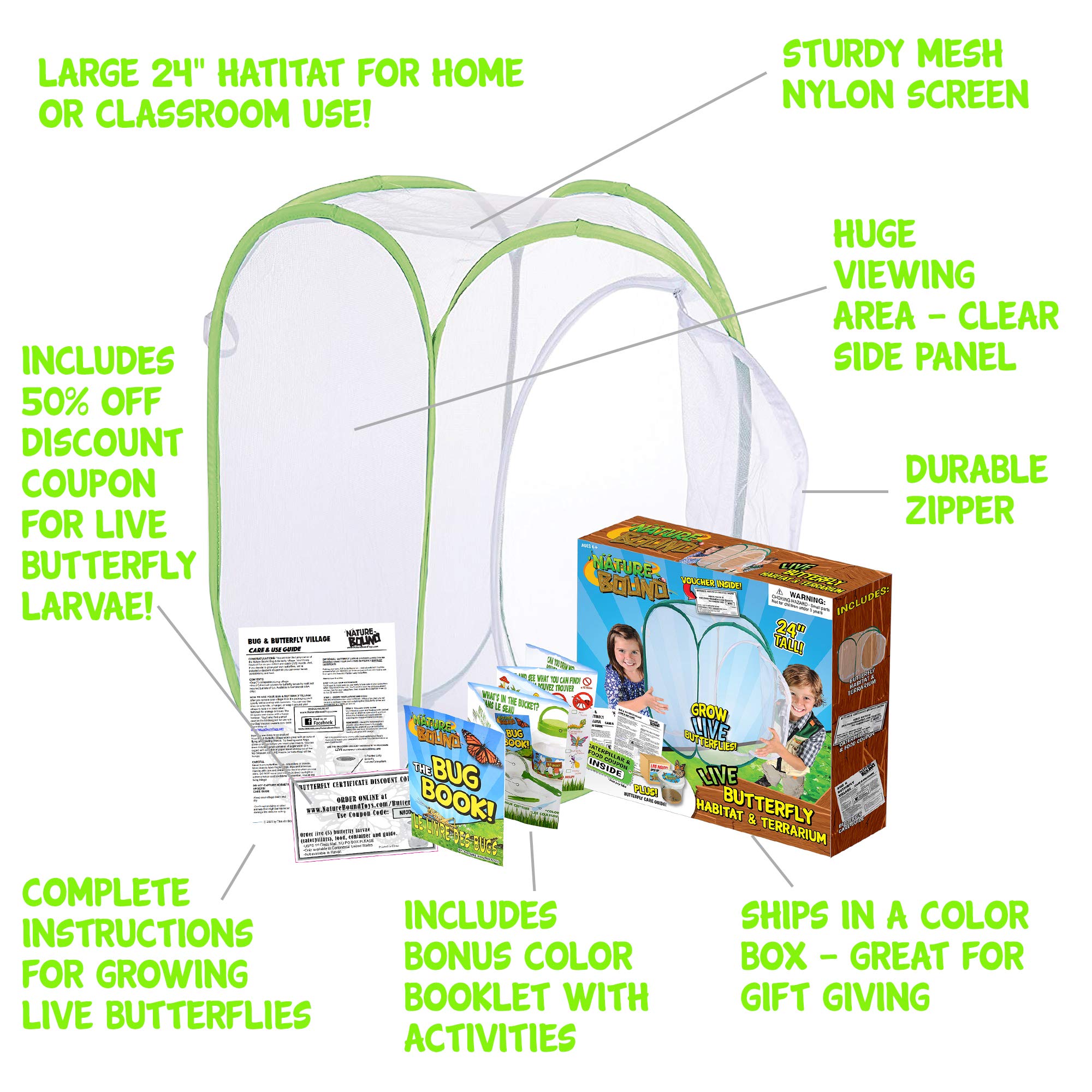 Nature Bound popup habitat setup for classroom style observation