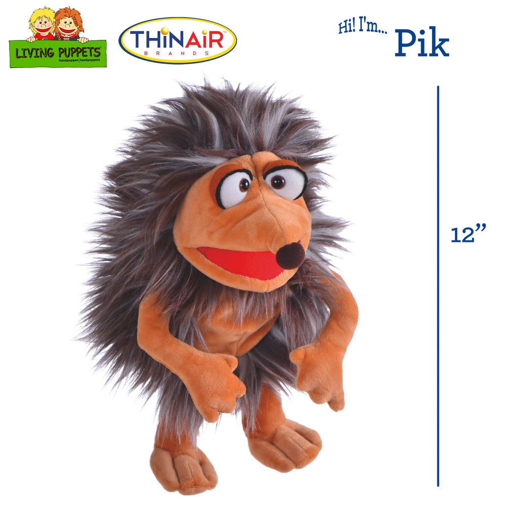 Nature Bound Living Puppets Pik Hedgehog hands in use for interactive storytelling
