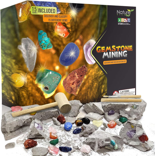 Nature Gear Gemstone Dig Kit mining site for hands-on excavation adventure.