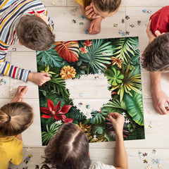 Naturelish puzzle with sectioned backing to prevent mix-ups during assembly.