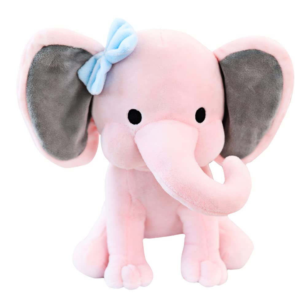 NatureMan pink elephant plush 9.8in, a cozy cuddle buddy for babies.