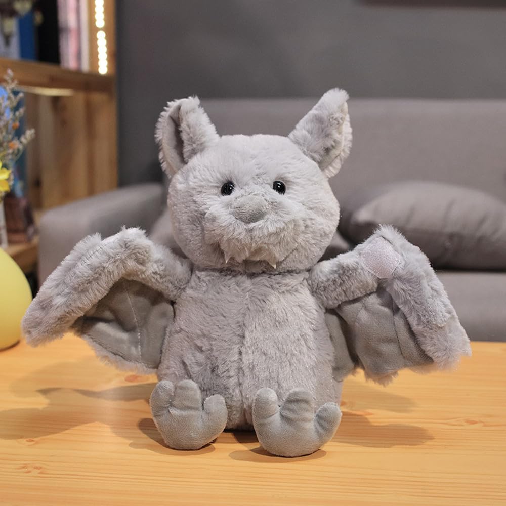 NatureMan plush bat two-forms hook-loop design adds play versatility.