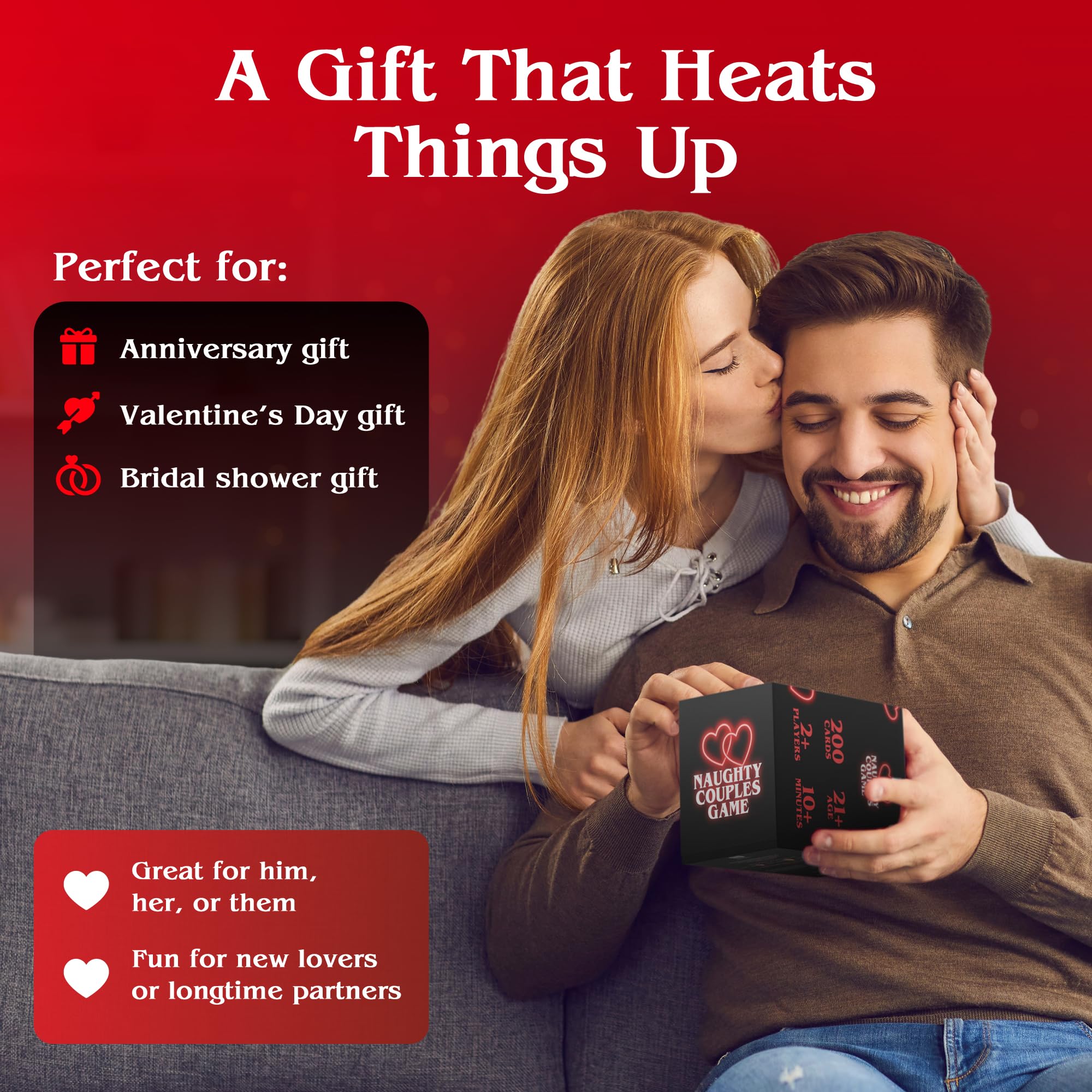 Naughty Couples Game heat level selection highlighting Mild, Medium, and Spicy prompts.