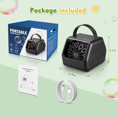 NAUQUOHZ bubble machine with USB-C charging keeps play sessions powered.