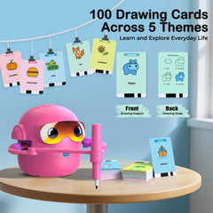 NAUQUOHZ drawing robot includes reusable drawing board for mess-free practice