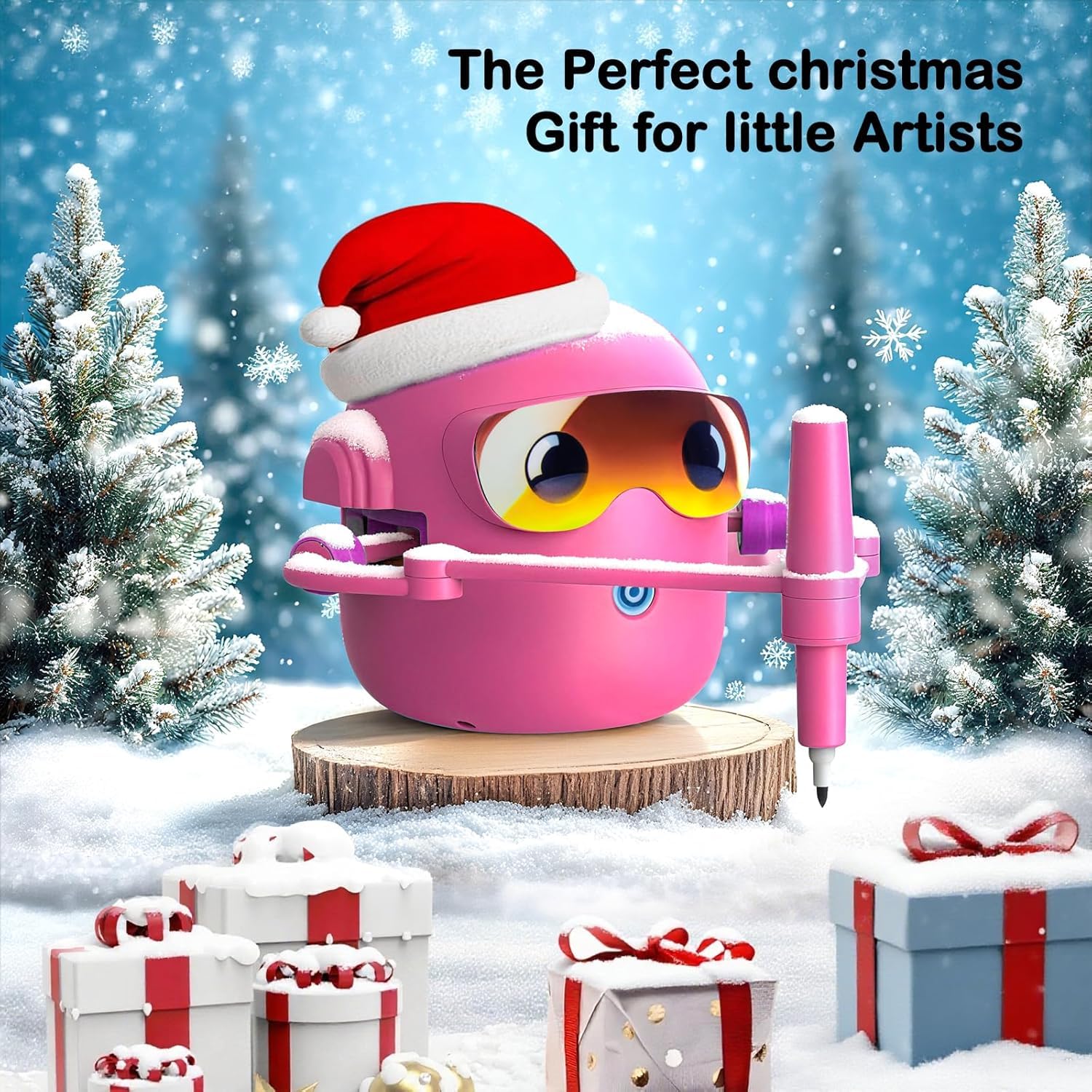 NAUQUOHZ drawing robot gift-ready packaging invites birthdays and celebrations