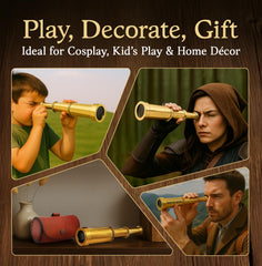 NauticalMart steampunk spyglass on display for collectors