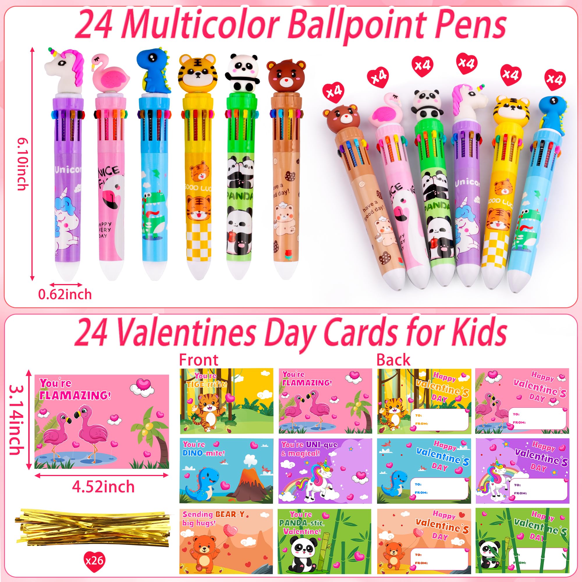 NAWITDA animal-themed cards with unicorn design for kids' exchanges