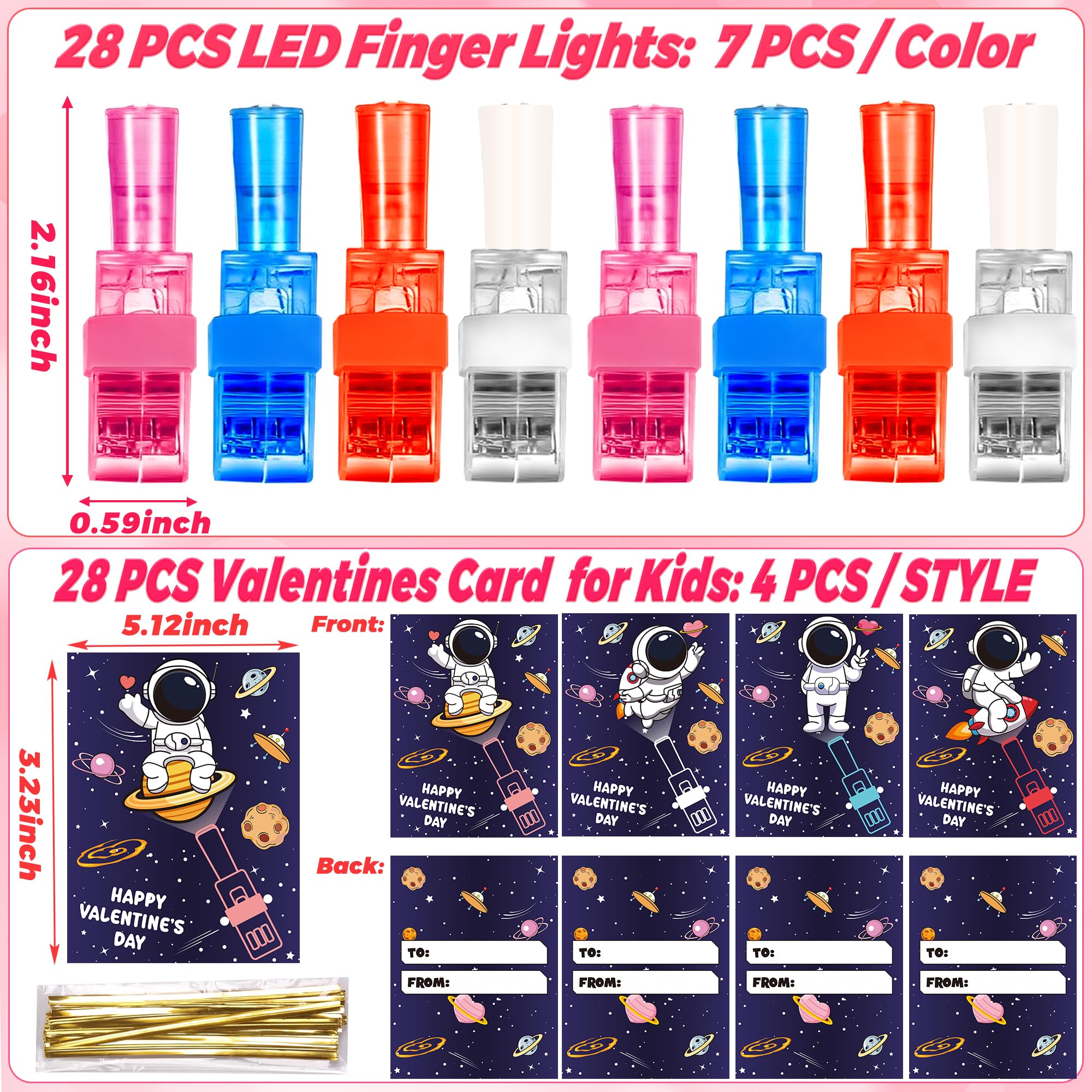 NAWITDA astronaut-pattern LED finger light adds interactive fun to exchanges.
