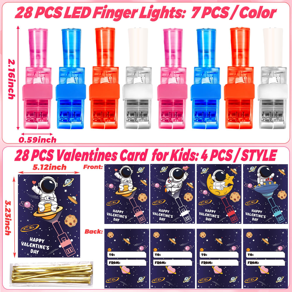 NAWITDA LED finger light reveals astronaut patterns for party fun.