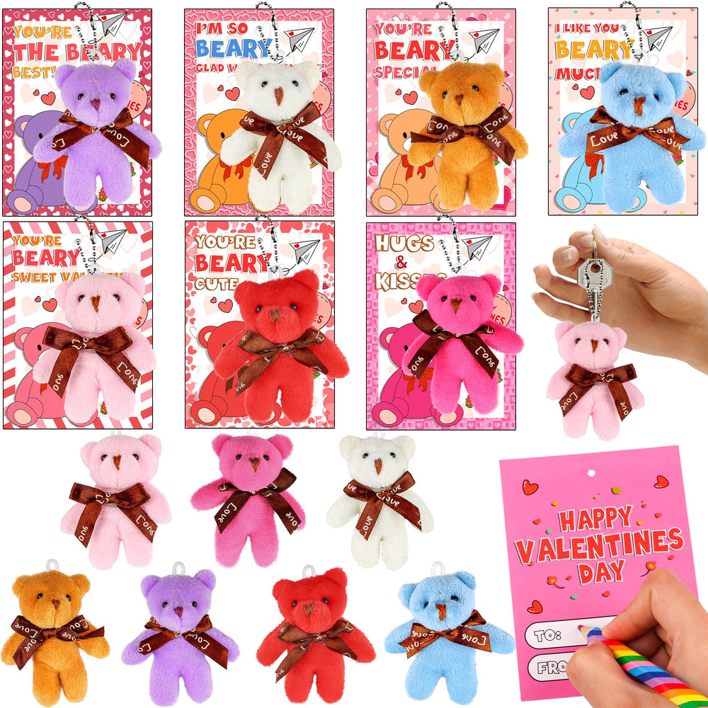 NAWITDA Valentines cards with bear designs for playful classroom exchanges.
