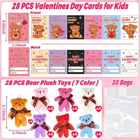 NAWITDA valentines cards designs with bear motifs for kids