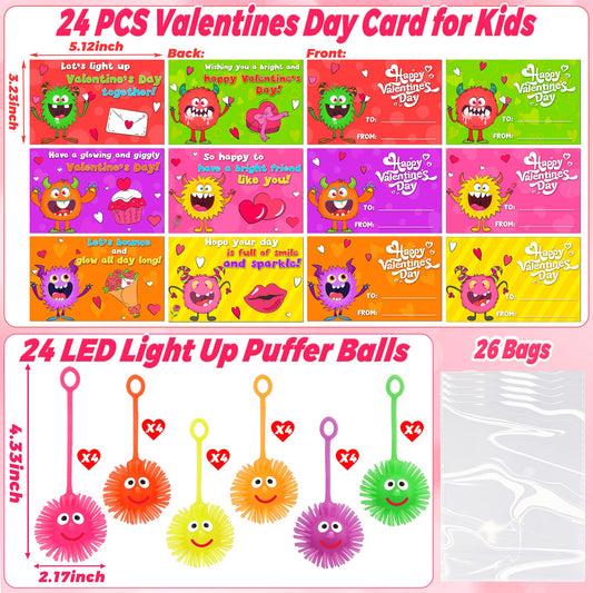 NAWITDA valentines LED puffer ball pink glow for playtime
