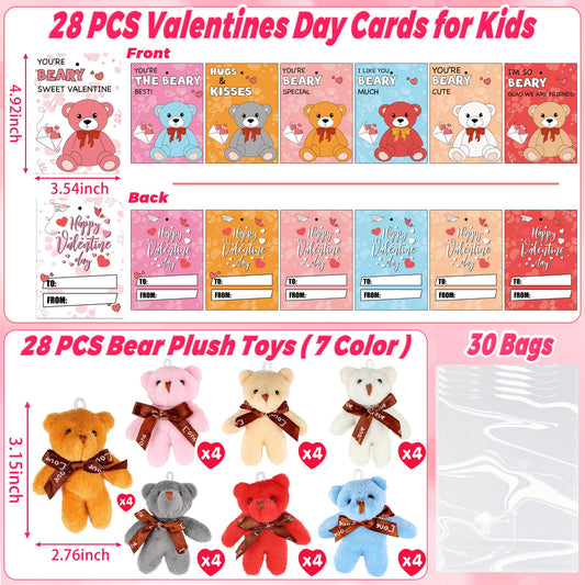 NAWITDA valentines cards feature bear designs for personal messages