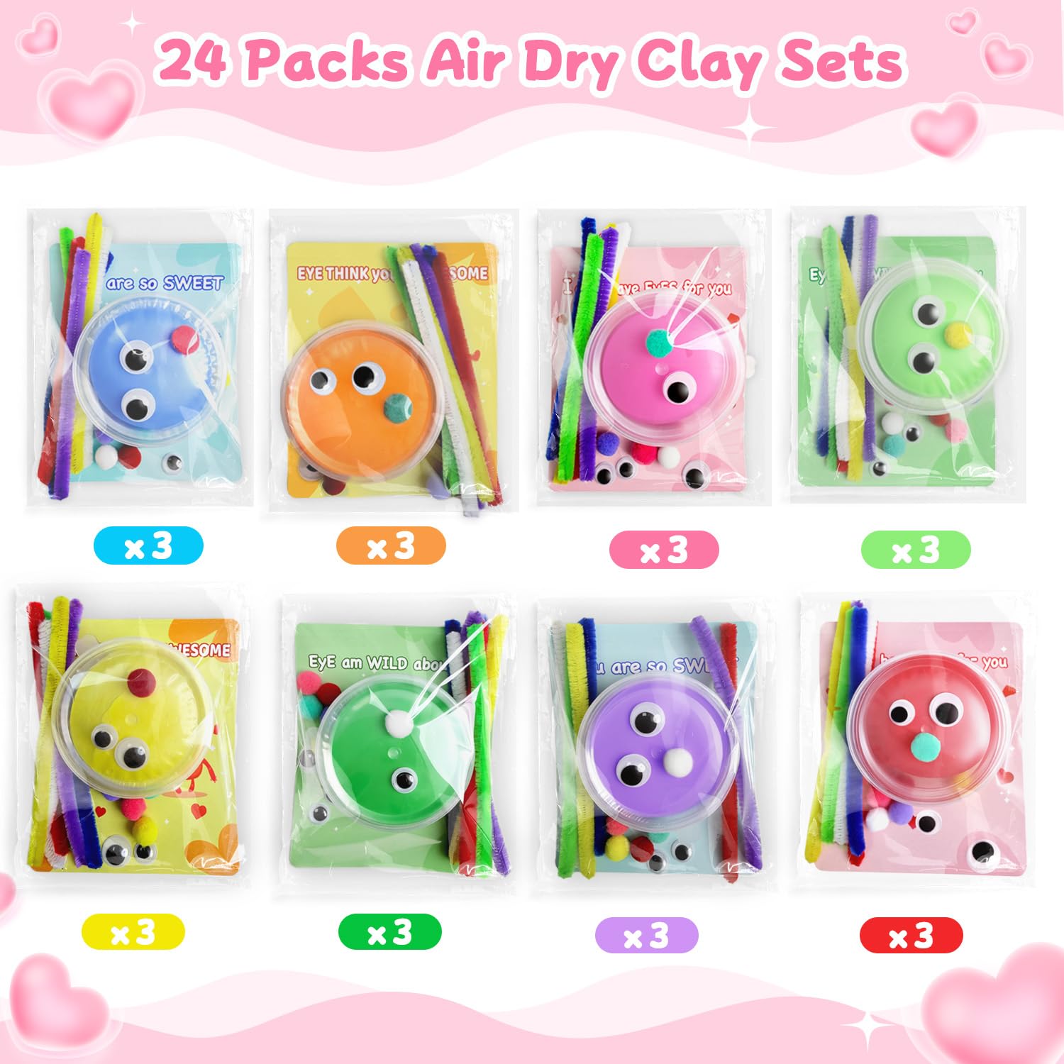 NAXYAN DIY clay kit assembly guides kids to create unique valentines crafts